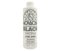NOVACAN BLACK PATINA FOR ZINC - 8 OZ.