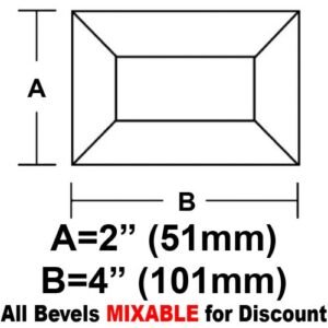 2X 4" RECTANGULAR BEVEL - GLUE CHIP"