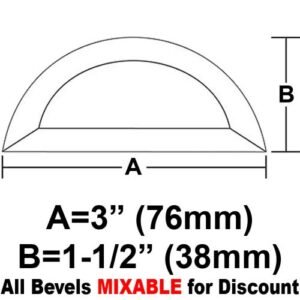 3 HALF CIRCLE BEVEL"