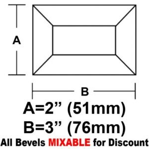 2 X 3" RECTANGLE BEVEL"