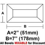 2 X 7" RECTANGLE BEVEL"
