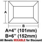 4 X 6" RECTANGLE BEVEL"