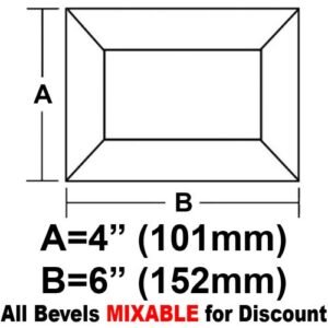 4 X 6" RECTANGLE BEVEL"