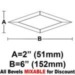 2 X 6" DIAMOND BEVEL"