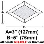 3X 5" DIAMOND SHAPE GLUE CHIP BEVEL"