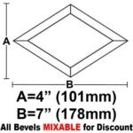 4 X 7" DIAMOND BEVEL"