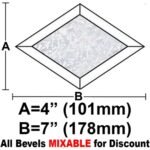 4X 7" DIAMOND SHAPE GLUE CHIP BEVEL"