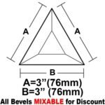 3 X 3" X 3" TRIANGLE BEVEL"