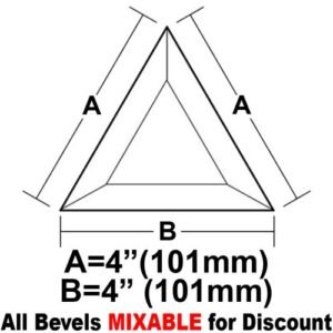 4 X 4" X 4" TRIANGLE BEVEL"