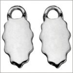 Aanraku Silver Plated Leaf Earring Bails Small (SEBS)