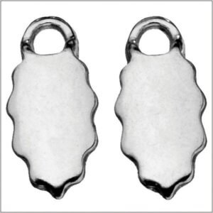 Aanraku Silver Plated Leaf Earring Bails Small (SEBS)