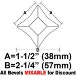 1 1/2 X 1 1/2" X 2 1/4" STAR BEVEL (BVS15)"