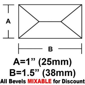 1X 1 1/2" RECTANGULAR BEVEL"
