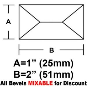 1 X 2" RECTANGLE BEVEL"