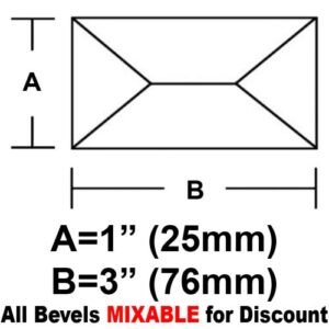 1 X 3" RECTANGLE BEVEL"