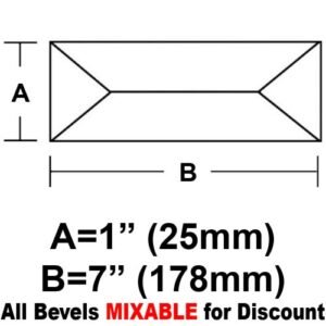 1 X 7" RECTANGLE BEVEL"