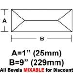 1 X 9" RECTANGLE BEVEL"