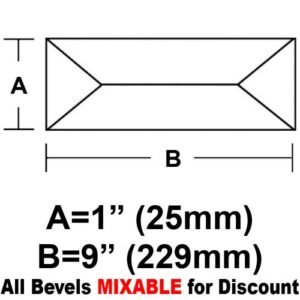 1 X 9" RECTANGLE BEVEL"