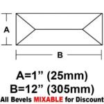 1 X 12" RECTANGLE BEVEL"