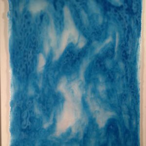 YOUGHIOGHENY - Ice White Stipple, Sea blue opalescent