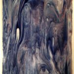 YOUGHIOGHENY - Violet stipple, white & rose opalescent