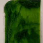 YOUGHIOGHENY - Lime green stipple, emerald green opalescent