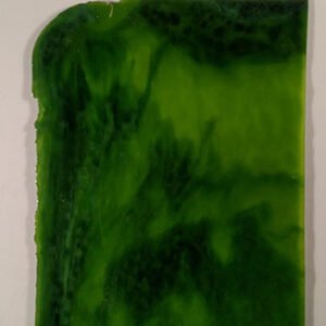 YOUGHIOGHENY - Lime green stipple, emerald green opalescent