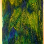 YOUGHIOGHENY - Turquoise stipple, lime green & cobalt blue