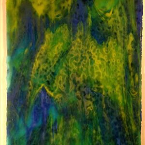 YOUGHIOGHENY - Turquoise stipple, lime green & cobalt blue