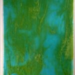 YOUGHIOGHENY - Turquoise stipple, lime green opalescent