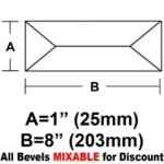 1 X 8" RECTANGLE BEVEL"
