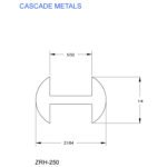 H ROUND ZINC CAME 1/4 FACE APPROX. 60 STRIPS /22LB BOX"