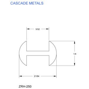 H ROUND ZINC CAME 1/4 FACE APPROX. 60 STRIPS /22LB BOX"