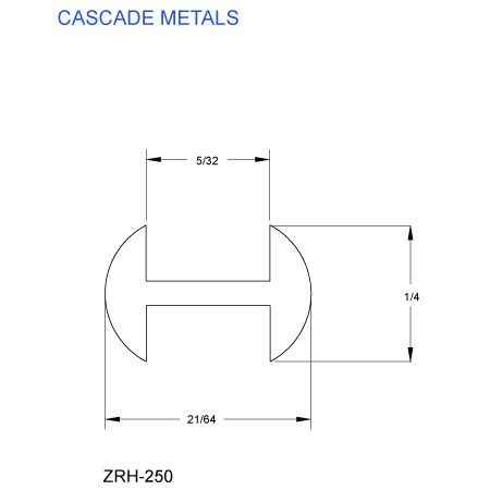 H ROUND ZINC CAME 1/4 FACE APPROX. 60 STRIPS /22LB BOX"