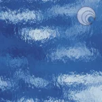 OCEANSIDE - LIGHT BLUE CATHEDRAL ROUGH ROLLED FUSIBLE
