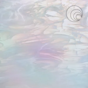 OCEANSIE CLEAR/WHITE WISPY IRIDESCENT NON FUSIBLE