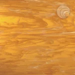 OCEANSIDE - LIGHT AMBER SWIRLED WITH WHITE WISPY FUSIBLE