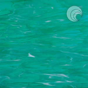 OCEANSIDE - TEAL GREEN SWIRLED WITH WHITE,WISPY