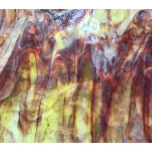 UROBOROS - RUBY GOLD YELLOW AND RED ON WHITE