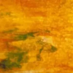 UROBOROS - YELLOW AND ORANGE ON WHITE,WITH SPRING GREEN,AND DARK GREEN HIGHLIGHTS,RING MOTTLE