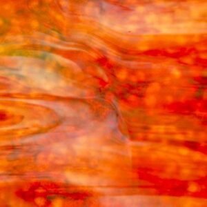 UROBOROS - ORANGE AND RED ON WHITE,WITH SPRING GREEN AND DARK GREEN HIGHLIGHTS,RING MOTTLE