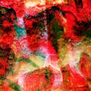 UROBOROS - CREAM, GOLD PINK & FOREST GREEN GRANITE