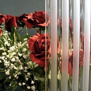 CLEAR TEXTURE - VALUE REEDED CLEAR WITH ETCHED (1/2 WIDE RIBS)"