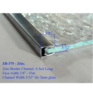 U CHANNEL ZINC CAME 3/8 FACE"