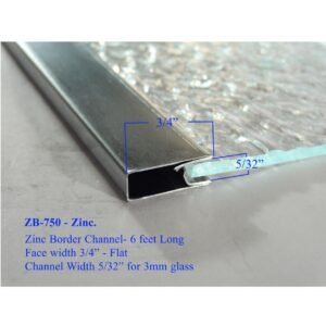 U CHANNEL ZINC CAME 3/4 FACE APPROX. 28 STRIPS /22LB BOX"