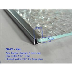 U Channel Zinc Came 9/32 Face