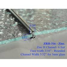 H ROUND ZINC CAME 3/16 FACE"