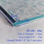 U CHANNEL ZINC CAME .150 FACE