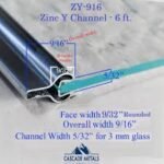 Y CHANNEL ZINC CAME 9/16 FACE APPROX. 36 STRIPS /22LB BOX"