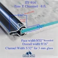 Y CHANNEL ZINC CAME 9/16 FACE APPROX. 36 STRIPS /22LB BOX"
